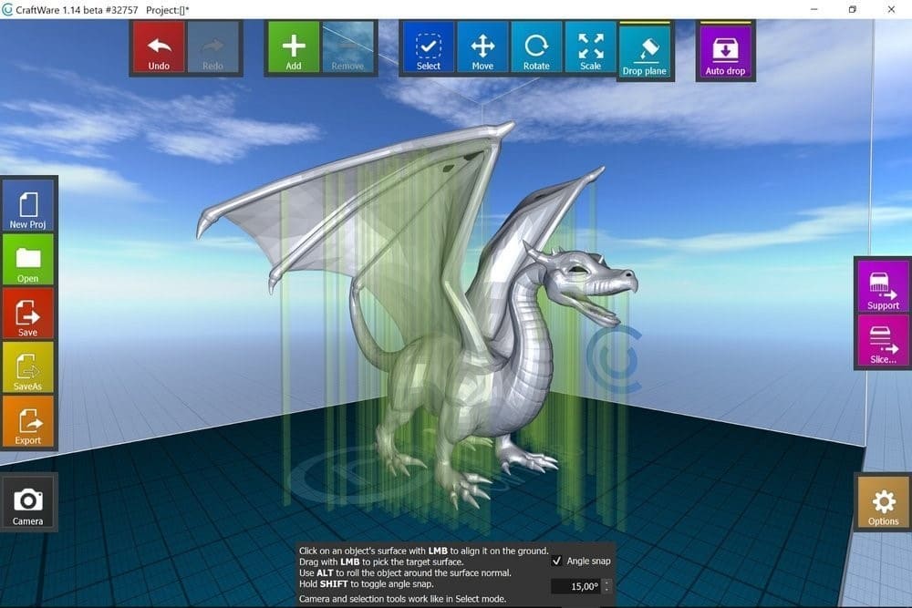 CraftWare 3д визуализация дракона CraftWare 3д модель